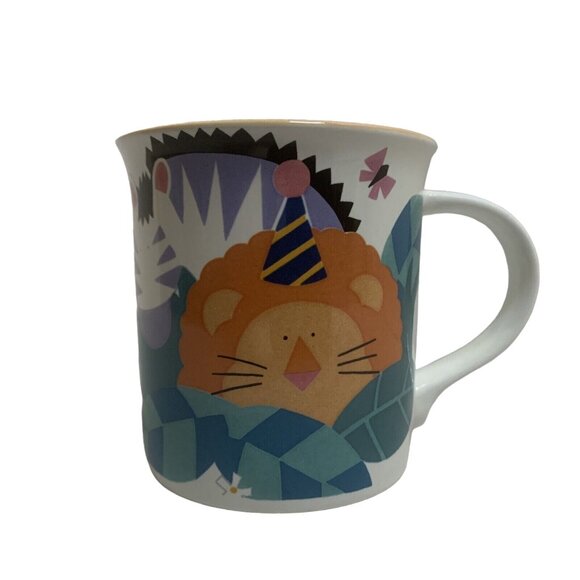 Mikasa Jungle Friends Leopard Coffee Mug Stoneware Cheetah Parrots Giraffe - Picture 5 of 10